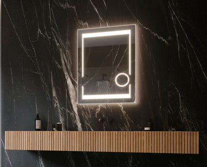 Paris Mirror 24" x 32" Rectangle Aurora Illuminated Mirror 6000K