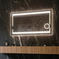 Paris Mirror 48" x 28" Rectangle Aurora Illuminated Mirror 6000K