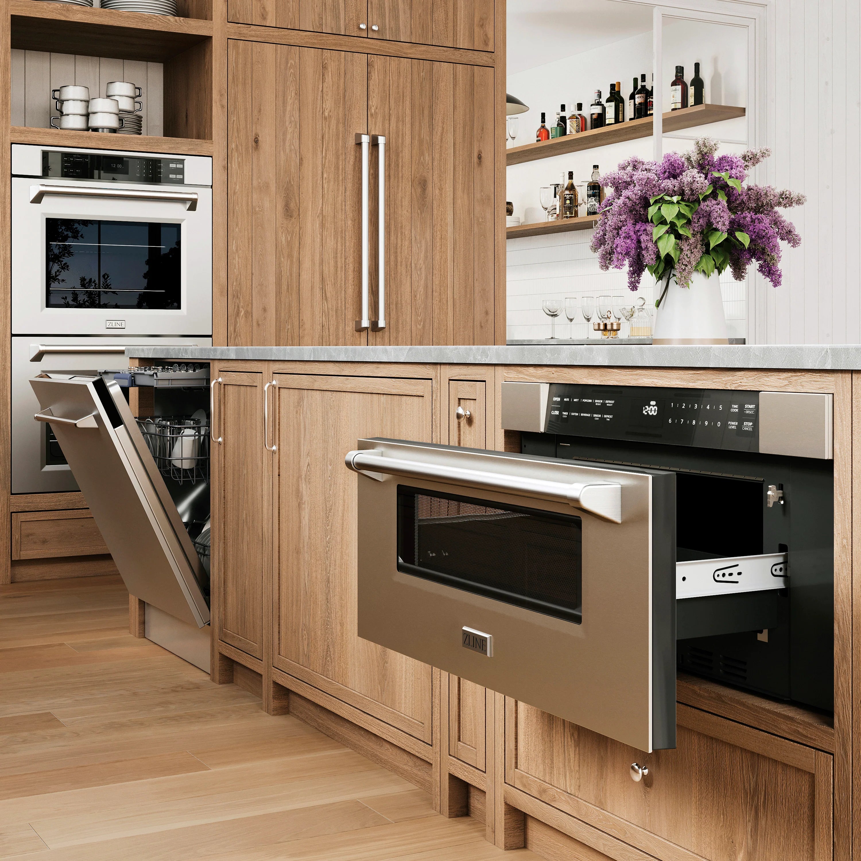 ZLINE 24 Top Control Tall Dishwasher in Stainless Steel with 3rd R