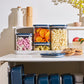Caraway 14-Piece Glass Airtight Container Set with Magnetic Storage Organizer