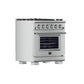 FORNO Capriasca 30″ 4.32 cu. ft. Gas Range with 5 Italian Burners in Stainless Steel, FFSGS6260-30