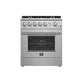 FORNO Giovanni 30" 4.32 cu. ft. Gas Range with 5 Sealed Burners, Air Fry Basket, Wok Support and Griddle, FFSGS6274-30