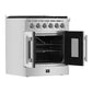 FORNO Galiano 30" 4.32 cu. ft. Freestanding Gas Range with French Door and 5 Burners, FFSGS6444-30