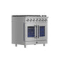 FORNO Massimo 36" 5.36 cu. ft. Freestanding French Door Gas Range with 6 Burners, FFSGS6439-36