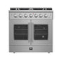 FORNO Galiano 36" 5.36 cu. ft. Freestanding Gas Range with French Door and 6 Burners, FFSGS6444-36