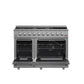 FORNO Galiano 48" 6.58 cu. ft. Gas Range with 8 Italian Burners in Stainless Steel, FFSGS6244-48