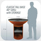 Arteflame Classic 40" Grill - High Round Base With Storage, AFCLHRBST