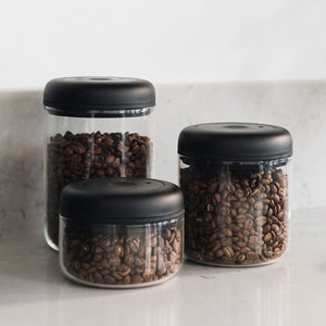 Fellow Atmos Vacuum Canister in Clear Glass, Manual Lid, 1.2L
