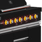 FORNO Outdoor Kitchen Set - Gas Grill with 4 Burners, Gas Pizza Oven, Sink Module/Beverage Center with Black Sintered Stone Countertop