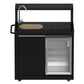 FORNO Outdoor Kitchen Set - Gas Grill with 4 Burners, Gas Pizza Oven, Sink Module/Beverage Center with Black Sintered Stone Countertop