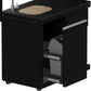 FORNO All’Aperto Outdoor Kitchen Set - 99,600 BTU Gas Grill with 5 Burners + Side Burner, Gas Pizza Oven, Sink Module/Beverage Center with Black Sintered Stone Countertop