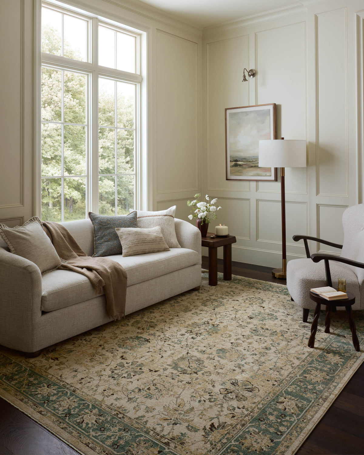 Loloi Briar BRR-05 Ant. Ivory / Blue area rug - image 2
