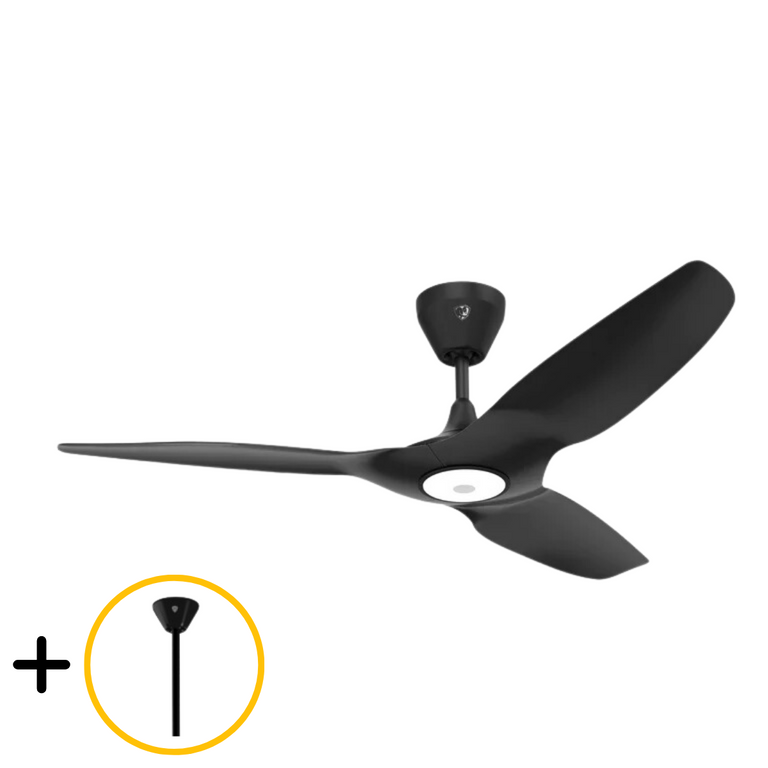 Big Ass Fans Haiku L 52" Outdoor Ceiling Fan in Black with 62.8" Downrod Accessory