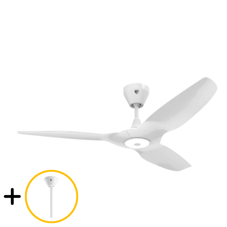 Big Ass Fans Haiku L 52" Outdoor Ceiling Fan in White with 10" Downrod Accessory