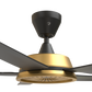 Big Ass Fans Speakeasy 60" Ceiling Fan in Black with Brushed Brass Hub
