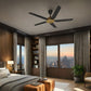 Big Ass Fans Speakeasy 60" Ceiling Fan in Black with Brushed Brass Hub