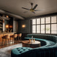 Big Ass Fans Speakeasy 60" Ceiling Fan in Black with Brushed Brass Hub