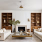 Big Ass Fans Speakeasy 60" Ceiling Fan in White with Brushed Brass Hub