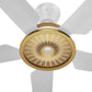 Big Ass Fans Speakeasy 60" Ceiling Fan in White with Brushed Brass Hub