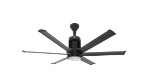 Big Ass Fans i6 60" Ceiling Fan in Black, Downrod 6", Indoors with LED