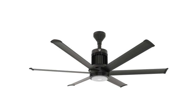 Big Ass Fans i6 60" Ceiling Fan in Black, Downrod 6", Indoors with LED