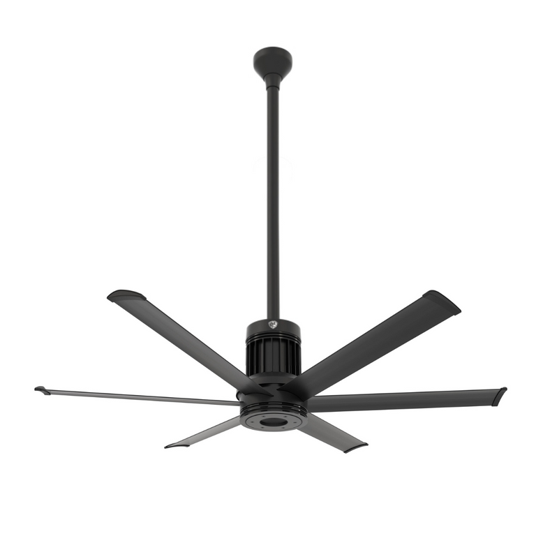 Big Ass Fans i6 60" Ceiling Fan in Black with 36" Downrod Accessory, Indoors