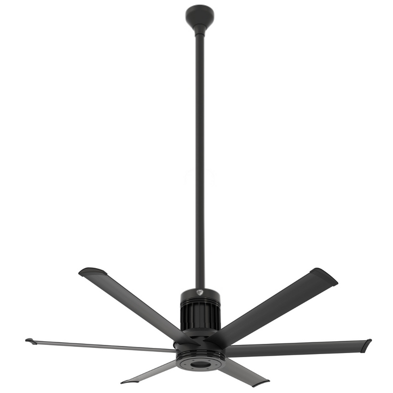 Big Ass Fans i6 60" Ceiling Fan in Black with 60" Downrod Accessory, Indoors