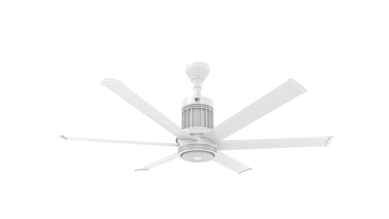 Big Ass Fans i6 60" Ceiling Fan in White, Downrod 6", Indoors with LED