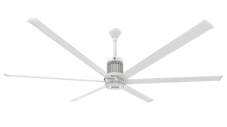 Big Ass Fans i6 96" Ceiling Fan in White, Downrod 12", Indoors