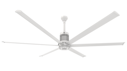 Big Ass Fans i6 96" Ceiling Fan in White, Downrod 12", Indoors