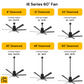 Big Ass Fans i6 48" Downrod in Oil Rubbed Bronze (Ceiling Height 16 - 18 ft.)
