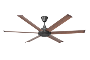 Big Ass Fans 72" Bison Ceiling Fan with Walnut Blades and Black Finish