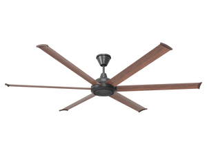 Big Ass Fans 84" Bison Ceiling Fan with Walnut Blades and Black Finish