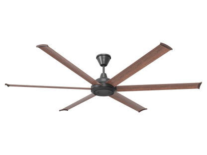 Big Ass Fans 84" Bison Ceiling Fan with Walnut Blades and Black Finish