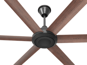 Big Ass Fans 72" Bison Ceiling Fan with Walnut Blades and Black Finish