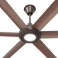Big Ass Fans 60" Bison Ceiling Fan with Walnut Blades and Oil-Rubbed Bronze Finish with LED Lights