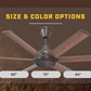 Big Ass Fans 60" Bison Ceiling Fan with Walnut Blades and Black Finish