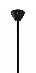 Big Ass Fans Haiku L 52" Ceiling Fan with Cocoa Bamboo Blades, Black Finish and 62.8" Downrod Accessory