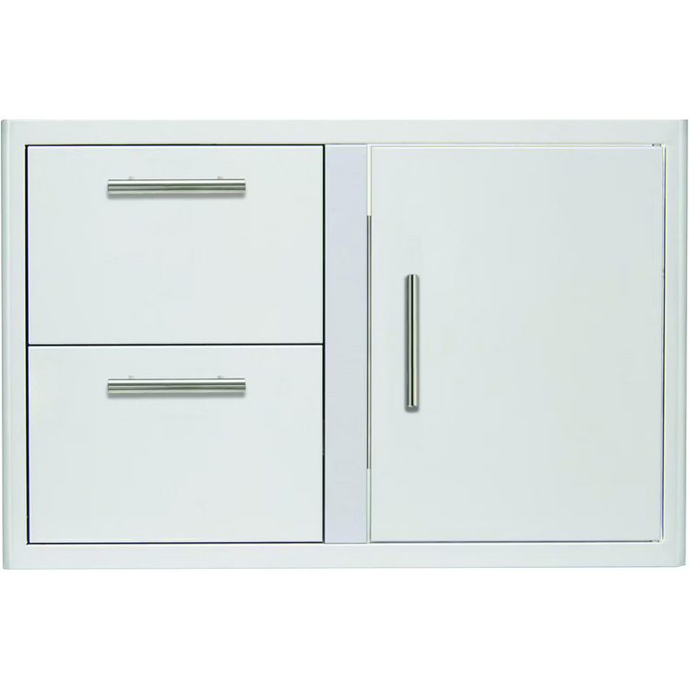 Blaze 32 Inch Stainless Steel Access Door & Double Drawer Combo, BLZ-DDC-R-LTSC