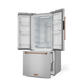 Gordon Ramsay by THOR Kitchen 30" 17.5 cu. ft. French Door Counter Depth Refrigerator with Ice Maker in Stainless Steel with Rose Gold Accents, RF3017FFD99-RSG