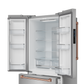 Gordon Ramsay by THOR Kitchen 30" 17.5 cu. ft. French Door Counter Depth Refrigerator with Ice Maker in Stainless Steel with Rose Gold Accents, RF3017FFD99-RSG