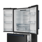 Gordon Ramsay by THOR Kitchen 36" 20.3 cu. ft. French Door Counter Depth Refrigerator with Ice Maker in Matte Black with Navy Blue Accents, RF3621CTD00-BLU