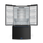 Gordon Ramsay by THOR Kitchen 36" 20.3 cu. ft. French Door Counter Depth Refrigerator with Ice Maker in Matte Black with Navy Blue Accents, RF3621CTD00-BLU