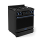 Gordon Ramsay by THOR Kitchen 30" 4.55 cu. ft. Professional Propane Gas Range with Tilt Panel Touch Control and Self-Clean in Matte Black with Navy Blue Accents, RSG30BLP-BLU