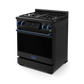 Gordon Ramsay by THOR Kitchen 30" 4.55 cu. ft. Professional Propane Gas Range with Tilt Panel Touch Control and Self-Clean in Matte Black with Navy Blue Accents, RSG30BLP-BLU