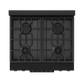 Gordon Ramsay by THOR Kitchen 30" 4.55 cu. ft. Professional Propane Gas Range with Tilt Panel Touch Control and Self-Clean in Matte Black with Navy Blue Accents, RSG30BLP-BLU