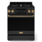 Gordon Ramsay by THOR Kitchen 30" 4.55 cu. ft. Professional Natural Gas Range with Tilt Panel Touch Control and Self-Clean in Matte Black with Bronze Accents, RSG30B-BRZ