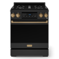 Gordon Ramsay by THOR Kitchen 30" 4.55 cu. ft. Professional Propane Gas Range with Tilt Panel Touch Control and Self-Clean in Matte Black with Bronze Accents, RSG30BLP-BRZ