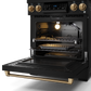 Gordon Ramsay by THOR Kitchen 30" 4.55 cu. ft. Professional Propane Gas Range with Tilt Panel Touch Control and Self-Clean in Matte Black with Bronze Accents, RSG30BLP-BRZ