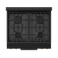 Gordon Ramsay by THOR Kitchen 30" 4.55 cu. ft. Professional Natural Gas Range with Tilt Panel Touch Control and Self-Clean in Matte Black with Bronze Accents, RSG30B-BRZ